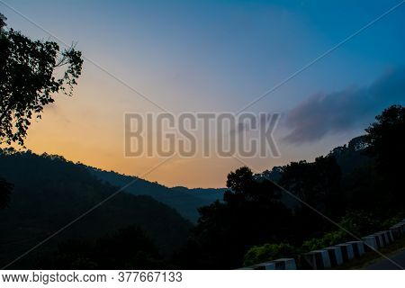 Umiam lake located at Shillong. aerial view image is taken at umiam lake shillong meghalaya india.