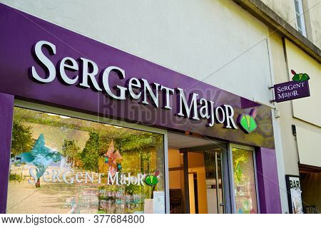Bordeaux , Aquitaine / France - 07 17 2020 : Sergent Major Logo Store And Text Sign Shop Chain Of Cl