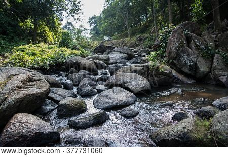 Beautiful Elephant Falls, The Three Steps Water Falls, In Shillong, Meghalaya, East Khasi Hills, Ind