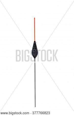 Long Spindle In The Shape Of A Black Spindle With A Red Antenna For Fishing With A Fishing Rod, Fish