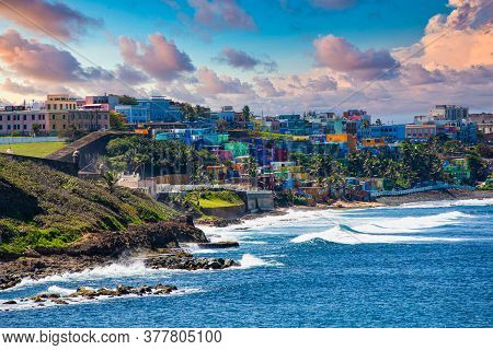 The Colorful Coast In Old San Juan Known As La Perla, Or The Pearl