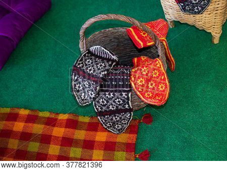 Turkish Style Traditional Hand Knitten Socks In The View