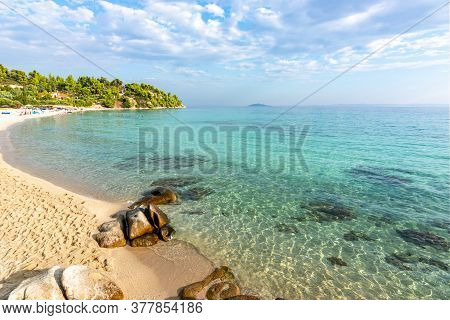 Akti Koviou Beach On Sithonia Peninsula, Chalkidiki, Greece