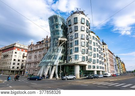 Prague, Czech Republic - May 2019: Dancing House In Prague