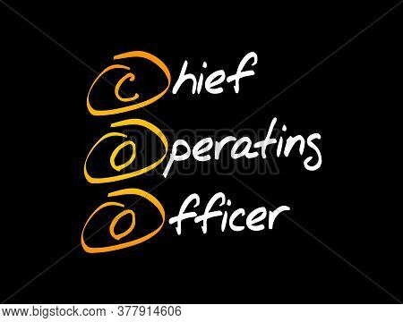 Coo - Chief Operating Officer Acronym, Business Concept Background