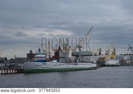 Saint Petersburg, Russia - June 6, 2020: Museum Ship Soviet Submarine C-189 (s-189), A 613-class Die