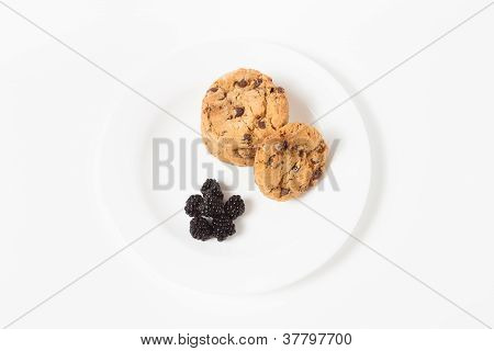 Chocolate Chip Cookie  And Blackberry