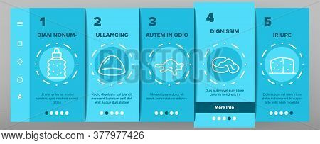 Slime Mucus Liquid Onboarding Mobile App Page Screen Vector. Slime In Bottle And Container, Tube And