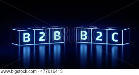 B2c B2b Business To Customers Company Technology Marketing Concept