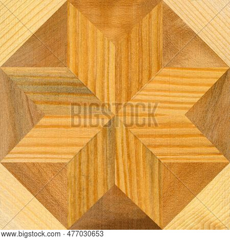 Wooden Marquetry, Patterns Created From The Combination Of Different Pine Woods, Wooden Floor, Parqu