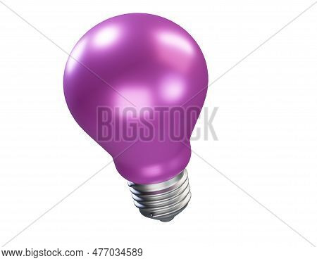 3d Render Of Light Bulb On White