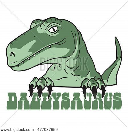 Happy Father's Day Daddysaurus  With The White Background