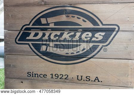 Bordeaux , Aquitaine  France - 05 29 2023 : Dickies Logo Brand And Sign Text On Facade Wooden Store 