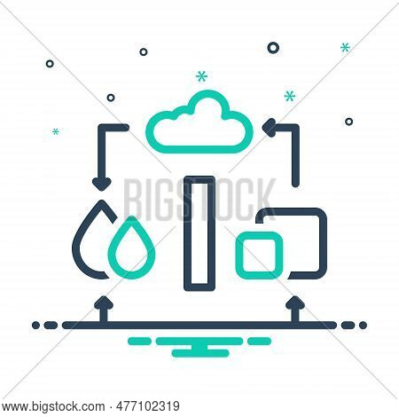 Mix Icon For Matter Condensation Substance States-of-matter Change Solid Liquid Gas Temperature