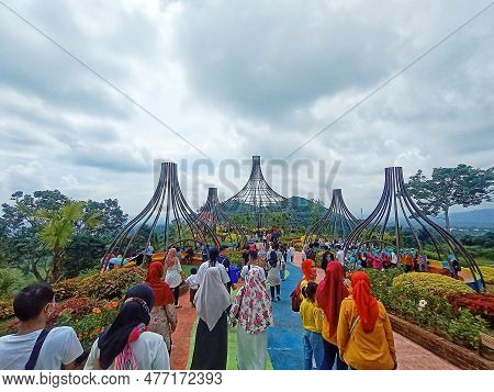 Bandung, Indonesia - November 05, 2023 : Beautiful Tourist Destinations In The City Of Bandung, Tour