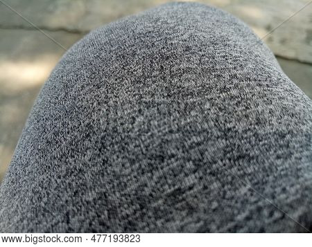 A Photo Of The Texture Of A Gray Sweatpants