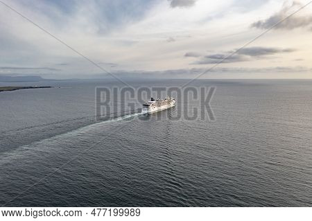 Killybegs, Ireland - May 16 2023: The Norwegian Star Leaving After Visiting Killybegs