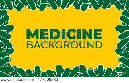 Capsule Background Is Green For Health Background