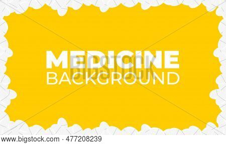 White Pill Medicine Background For Health Background