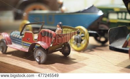 Vintage Toy Die Cast With Galvanized Steel Such As Cars Trains.