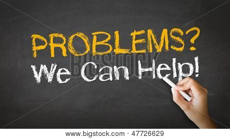 Problem kan vi hjälpa krita Illustration