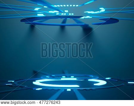 3d background images illustration. technology hi-tech rendering. 3d geometric abstract wallpaper. di