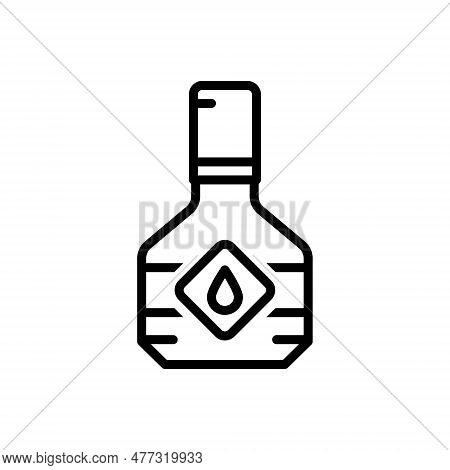 Black Line Icon For Vintage Bottle Winemaking Liqueur Libation Classic Beverage Alcohol