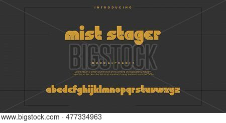 Mist Stager Modern Abstract Digital Alphabet Font. Minimal Technology Typography, Creative Urban Spo