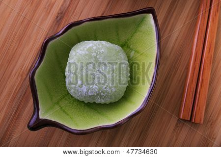 Green tea mochi