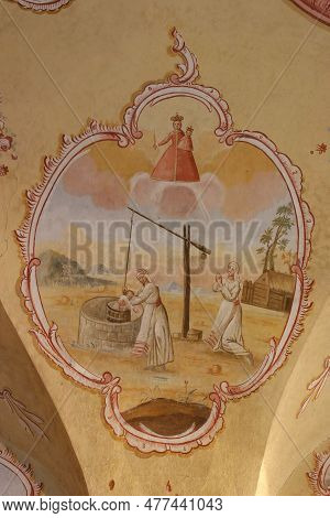 Dol, Croatia - July 12, 2012: Votive Paintings In The Church Of Our Lady Of Dol In Dol, Croatia