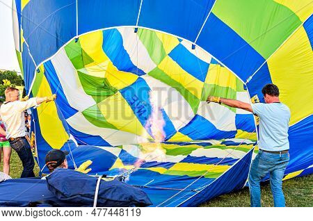 Igualada, Barcelona, July 07 De 2022. 26th European Balloons Festival. Concentration Of Hot Air Ball