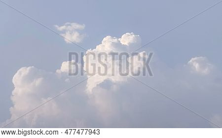 Blue sky and white cloud clear summer sun set view, clouds cape, sunlight, light, air, bright, heave