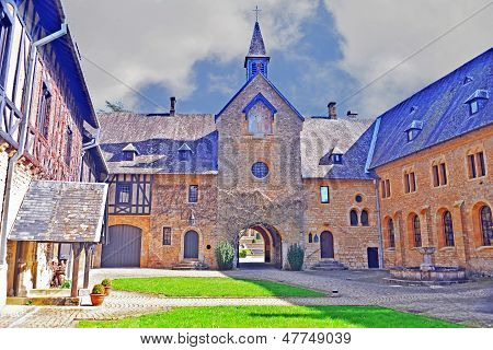 Courtyard, Orval Abbey