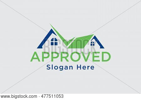 Approved Real Estate Logo Design Template Element Vector Suistable For Business Rental House