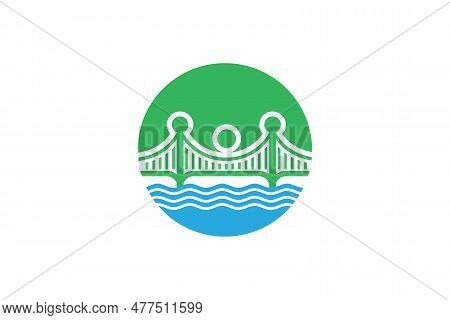 Bridge People Circle Cooperation Logo Design Template Vector