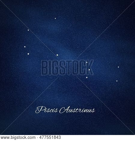 Piscis Austrinus Constellation, Cluster Of Stars, Southern Fish Constellation