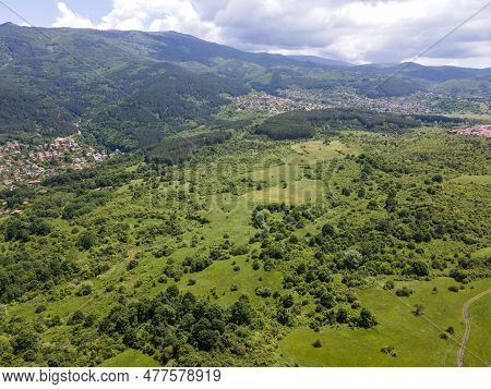 Aerial View Of Vitosha Mountain Near Village Of Rudartsi, Bulgaria