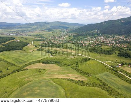 Aerial View Of Vitosha Mountain Near Village Of Rudartsi, Bulgaria