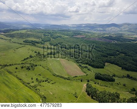 Aerial View Of Vitosha Mountain Near Village Of Rudartsi, Bulgaria