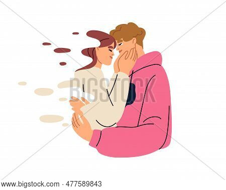 Man Missing Departed Love Partner, Couple, Left Gone Lost Girl Valentine. Romantic Relationship Loss