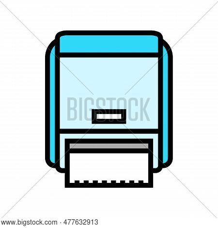Paper Towel Dispenser Color Icon Vector. Paper Towel Dispenser Sign. Isolated Symbol Illustration