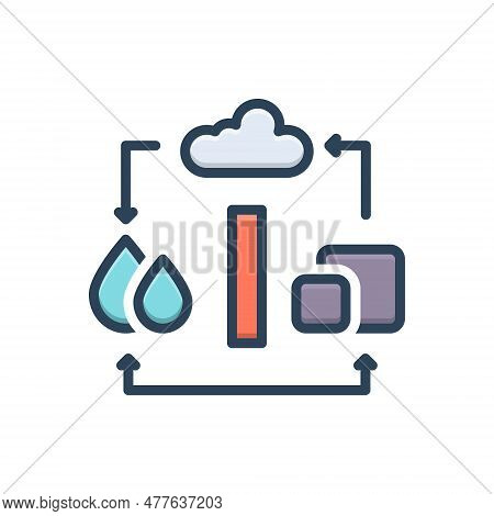 Color Illustration Icon For Matter Condensation Substance States-of-matter Change Solid Liquid Gas T