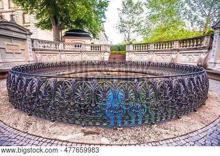 Source Of The Danube River In Donaueschingen, Schwarzwald, Baden Wurttemberg Region Of Germany