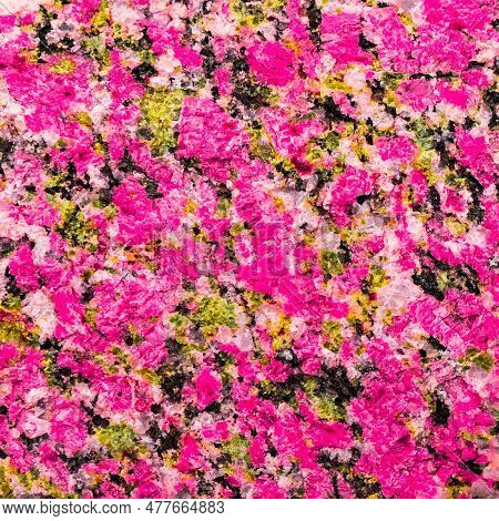 Pink And Green Abstract Texture. Colored Stone Pattern. Banner. Background