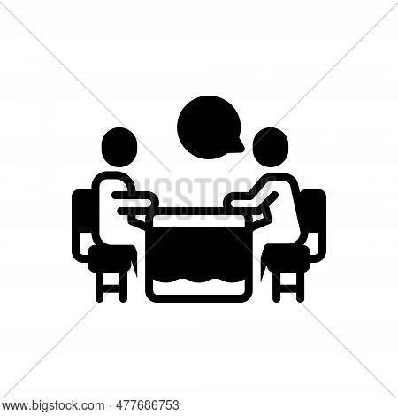 Black Solid Icon For Deemed Perceive Comprehend Gossiped Considered Discuss Talk-over Talk-about Con