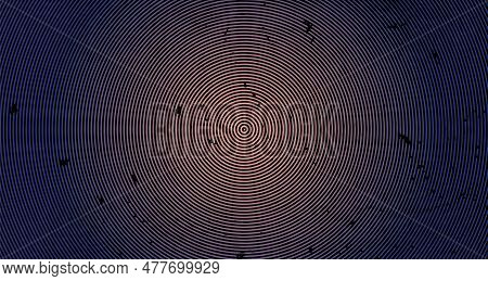 Grunge Effect On Gold Gradient Background, Fingerprint Effect, Round Circle, Grunge Texture Grunge, 