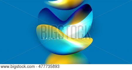 Beautiful Liquid Shapes With Fluid Colors Abstract Background