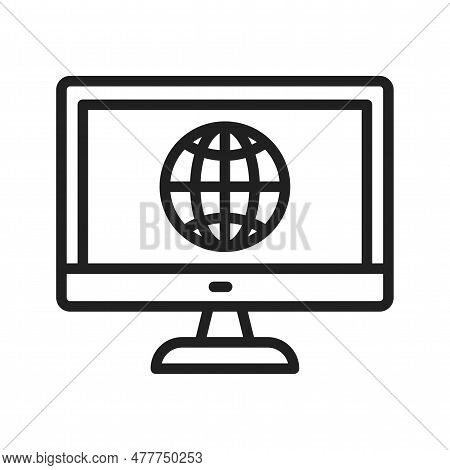 Global Education Icon Image. Suitable For Mobile Application.
