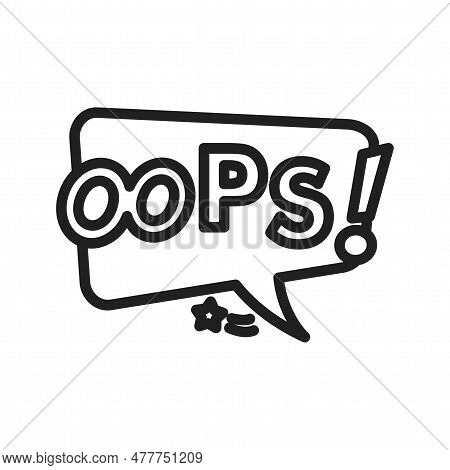 Oops Bubble Icon Image. Suitable For Mobile Application.