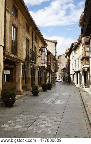 Cervera De Pisuerga (spain), June 13, 2023. Town Street. This Is A Small Town In The Province Of Pal